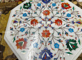 Marble Coffee Table Top / Inlay Work Coffee Table Top / Octagon Shape White Marble Sofa Center Table Semi precious Stone Arts Gift Her Unique Handicrafts IND